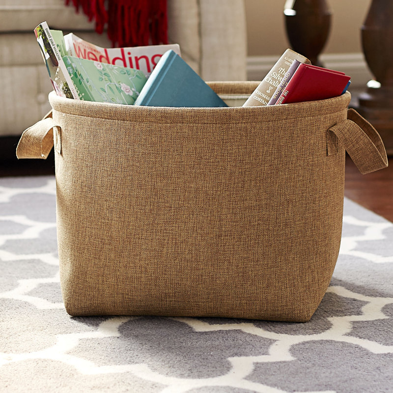 Household Essentials Round Soft Side Burlap Laundry Basket & Reviews